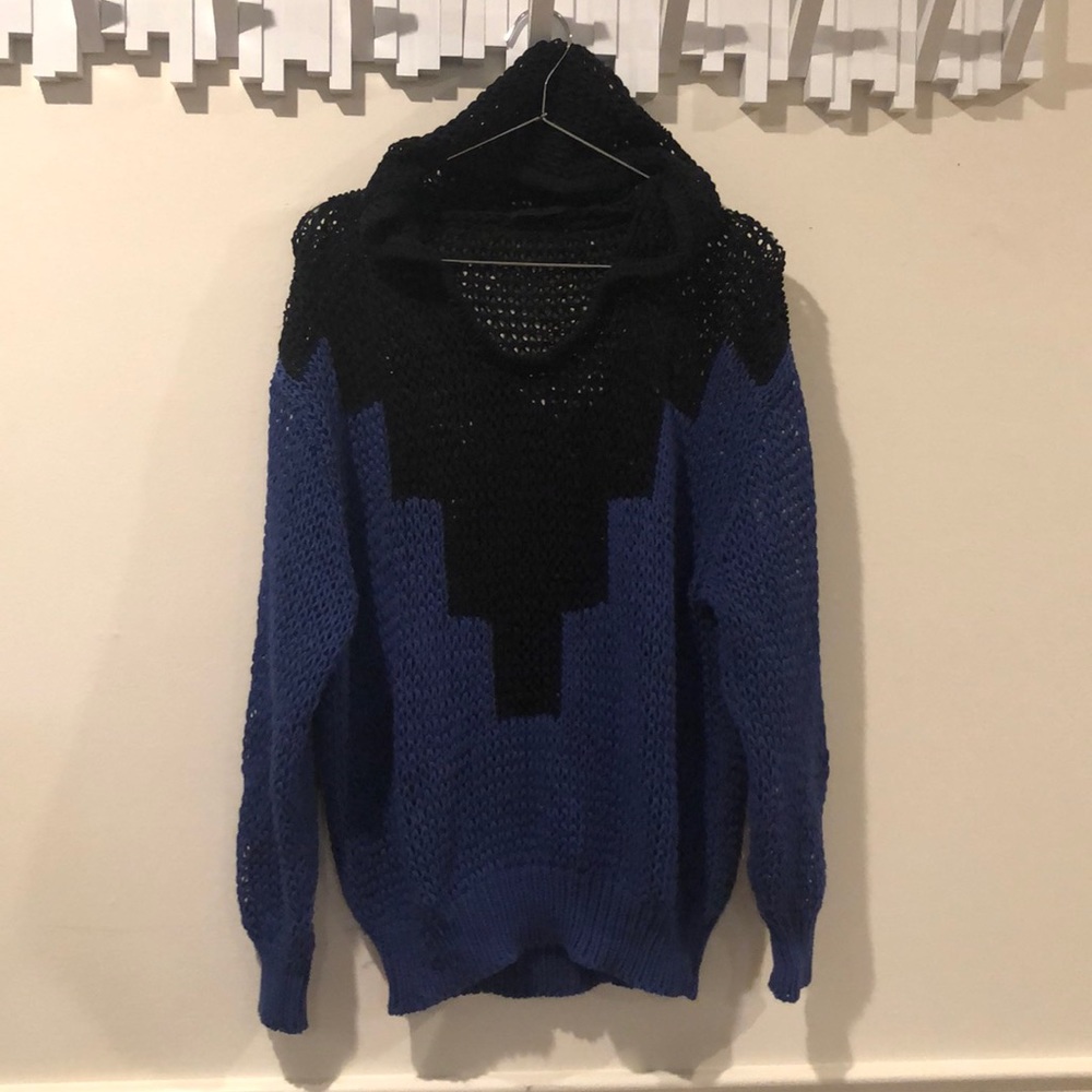 Alexander Wang Violet and Black Hooded Sweater